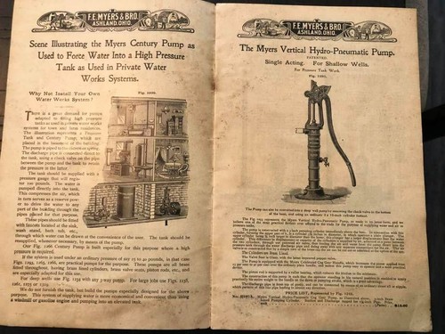 Myers Hydro-Pneumatic Pumps Vintage Booklet Catalog St. Paul MN Ashland Ohio - Picture 2 of 4