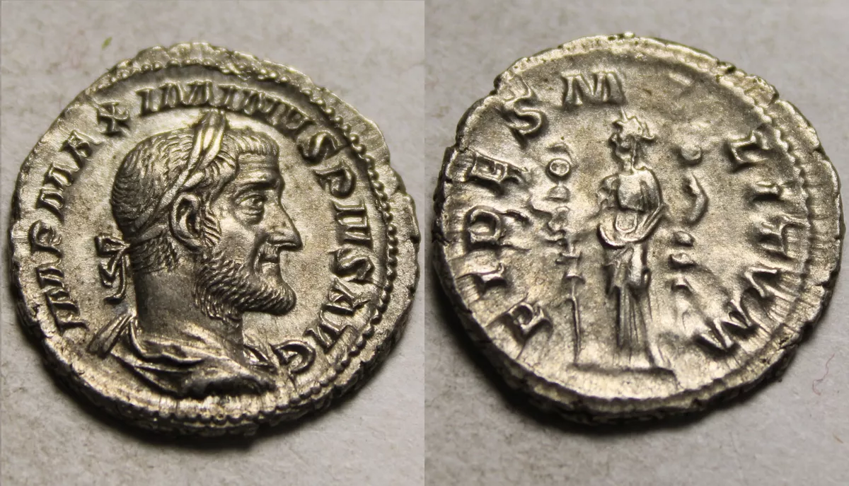 Fides publica on Hadrian's coin (Photo