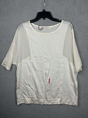 Transit Par Such Silk Tunic Blouse Women's 3 Ivory Elastane