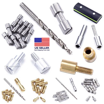 KNIFEKITS.COM Corby Bolts (10 Pack) - Matching Step Drills Optional - for DIY Knife Handles
