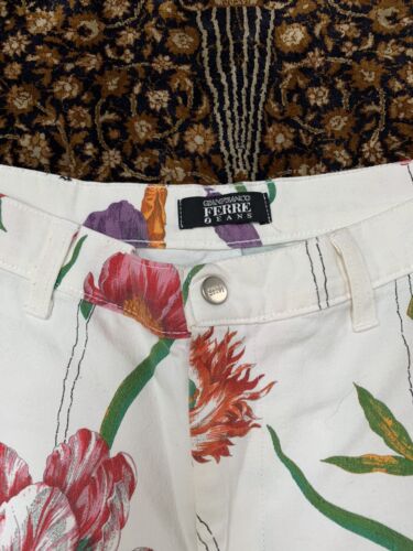 Vtg Rare Gianfranco Ferre Jeans Matching Jacket Pants Set Floral 90s HOT - Picture 18 of 24