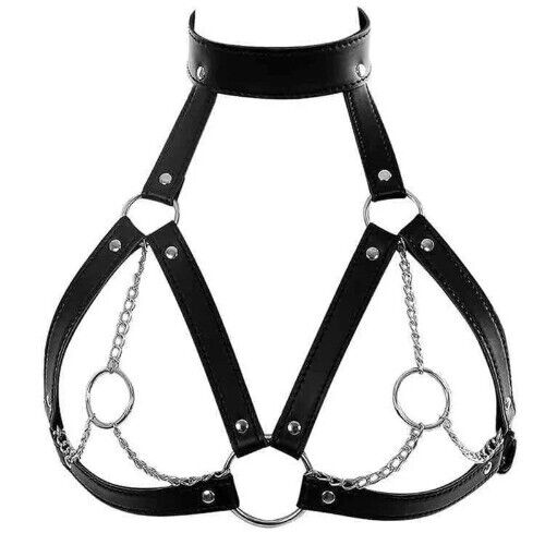 Women Sexy Body Harness Belt straps Bdsm Bondage Lingerie Chest Harness Leather  - Picture 1 of 16