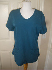 Women's Medical Scrubs Top M Skechers by Barco Teal T67