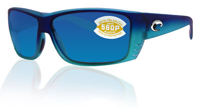 Costa Del Mar Cat Cay Caribbean Frame Blue Mirror 580P Plastic Polarized Lens