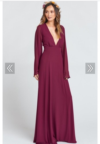 Long Sleeve Flare Maxi Dress Size 