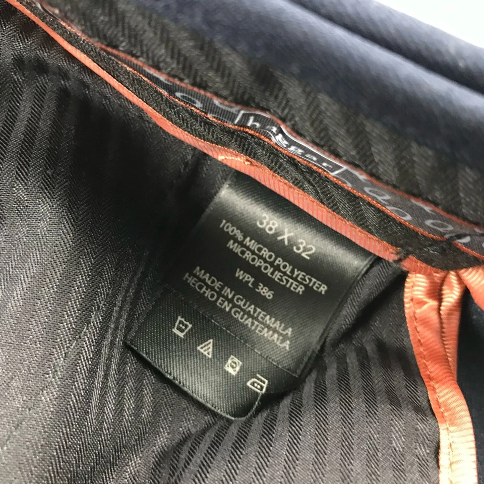 Haggar Pants Mens 38X32 Blue Comfort Waist Cool 18 Pro No Iron Straight Leg NWT - Image 2 of 4