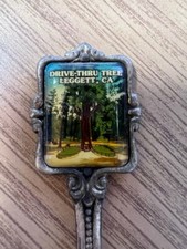 Vintage Souvenir Spoon US Collectible Drive-Thru Tree Leggett CA