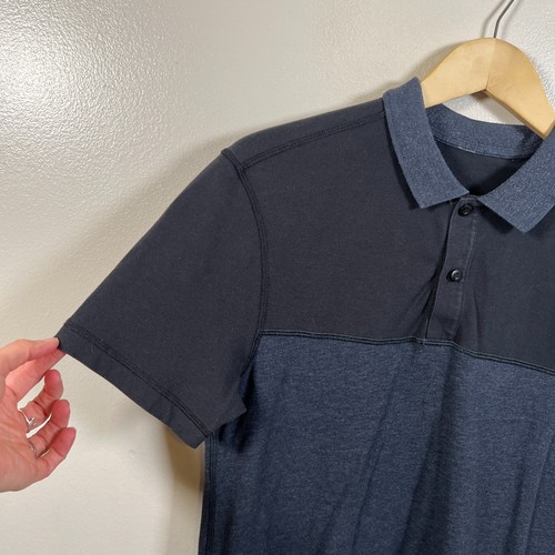 Camisa Polo Lululemon Union Para Hombre Talla XS? Tintero jaspeado azul negro trabajo golf - Imagen 5 de 8