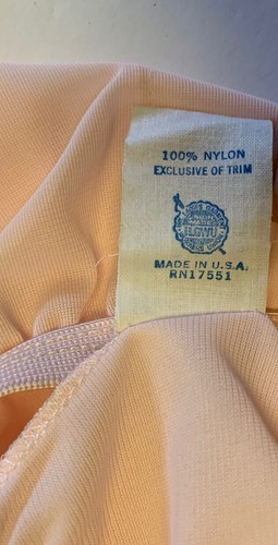 Vintage rosa Spitze durchsichtig Nylon Pettipant Unterhose Split Slip S USA Union Made - Bild 6 von 11