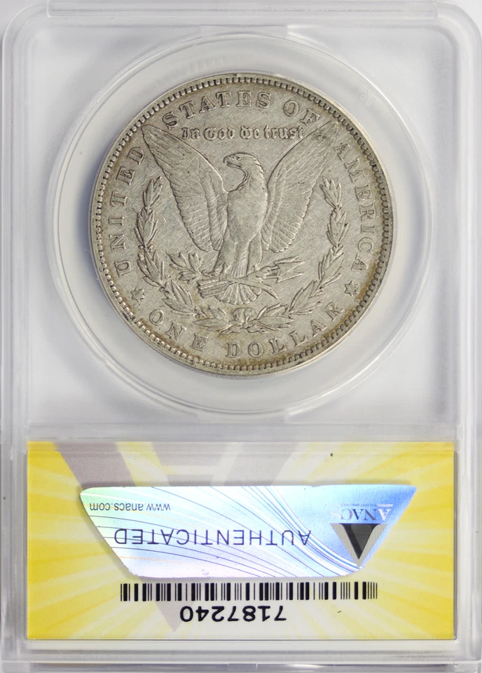 1878 Rev of 79 $1 Morgan Dollar ANACS VF25 Details Cleaned/Scratched - Image 2 of 4