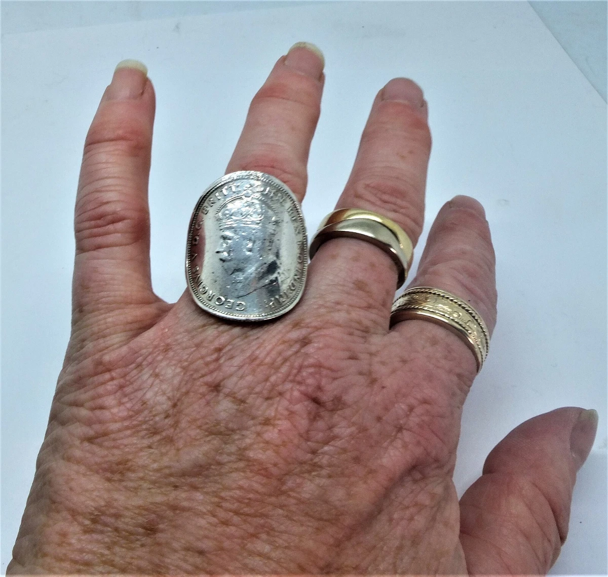 Fiorina Florin Coin Ring sterling silver size P 1 2 Melbourne