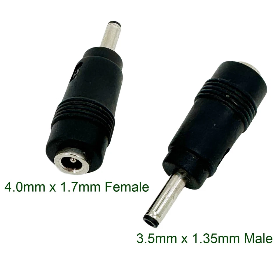 2 DC Power 3.5mm x 1.35mm Male To 4.0mm x 1.7mm Female Charger Adapter Converter - Image 2 of 4