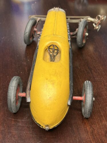 1920s KoKoMo Electricar Vintage Metal Race Car Toy w/ Driver, Original Paint - Picture 5 of 12