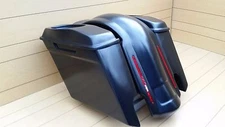 STRETCHED SADDLEBAGS 6 INC,LIDS AND LED REAR FENDER  FOR HARLEY DAVIDSON 96/2013