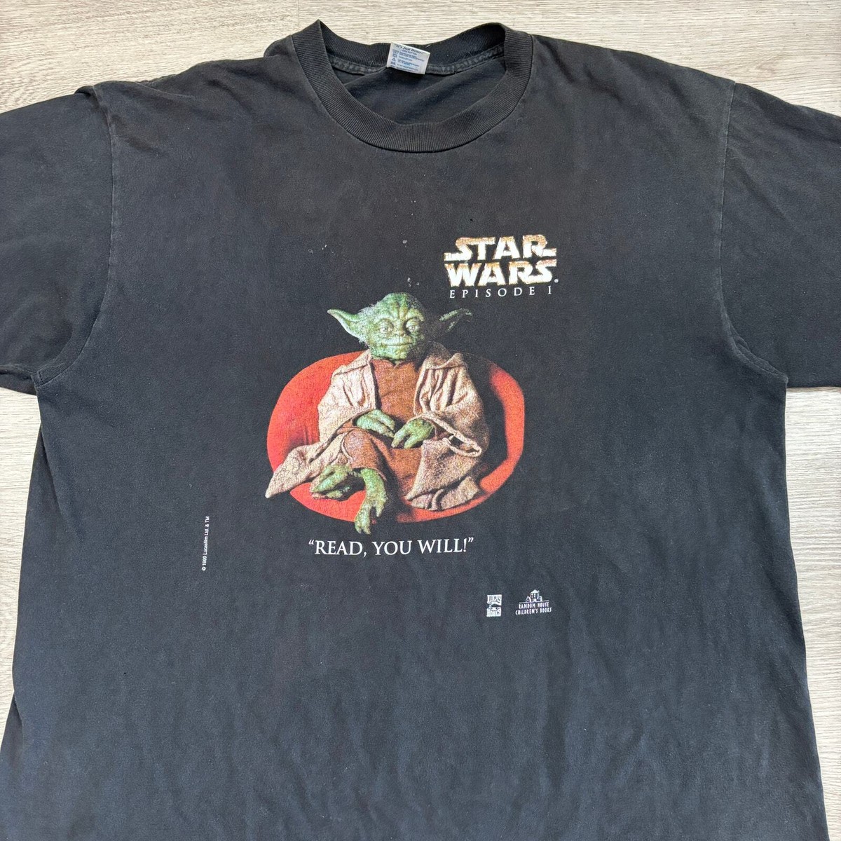 Vintage 1998 Star Wars Episode I Yoda Read You Will Shirt Men's XL