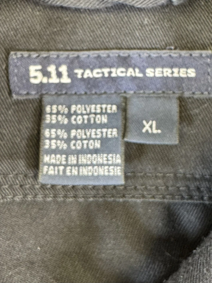 Camisa táctica de manga larga 5.11 para hombre XL negra acolchada codos resistente TDU Foto 2 de 4