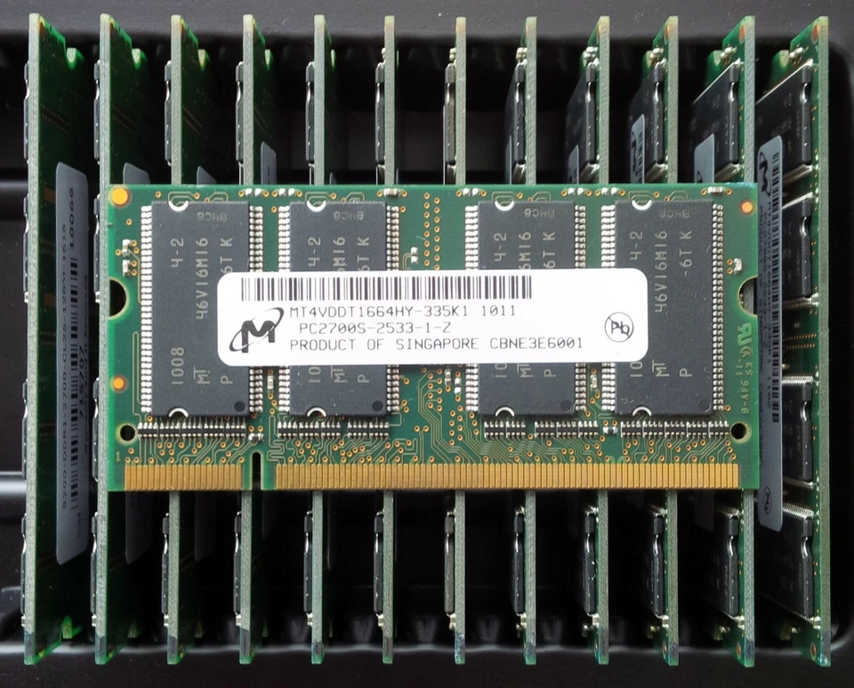 MICRON MT4VDDT1664HY-335K1 128MB 200-Pin CL2.5 DDR333 (PC2700) SODIMM *NEW* - Image 2 of 4