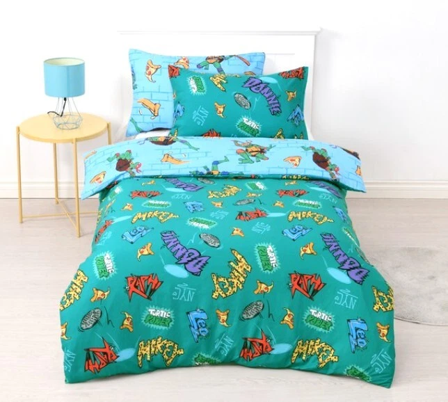 Juego de funda de edredón reversible de cama individual con licencia TEENAGE MUTANT NINJA TURTLES TMNT Foto 2 de 4