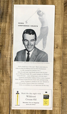 Print Ad Wildroot  Cream Oil Jack Burke Jr. PGA Master Golf Winner 1956 #0052