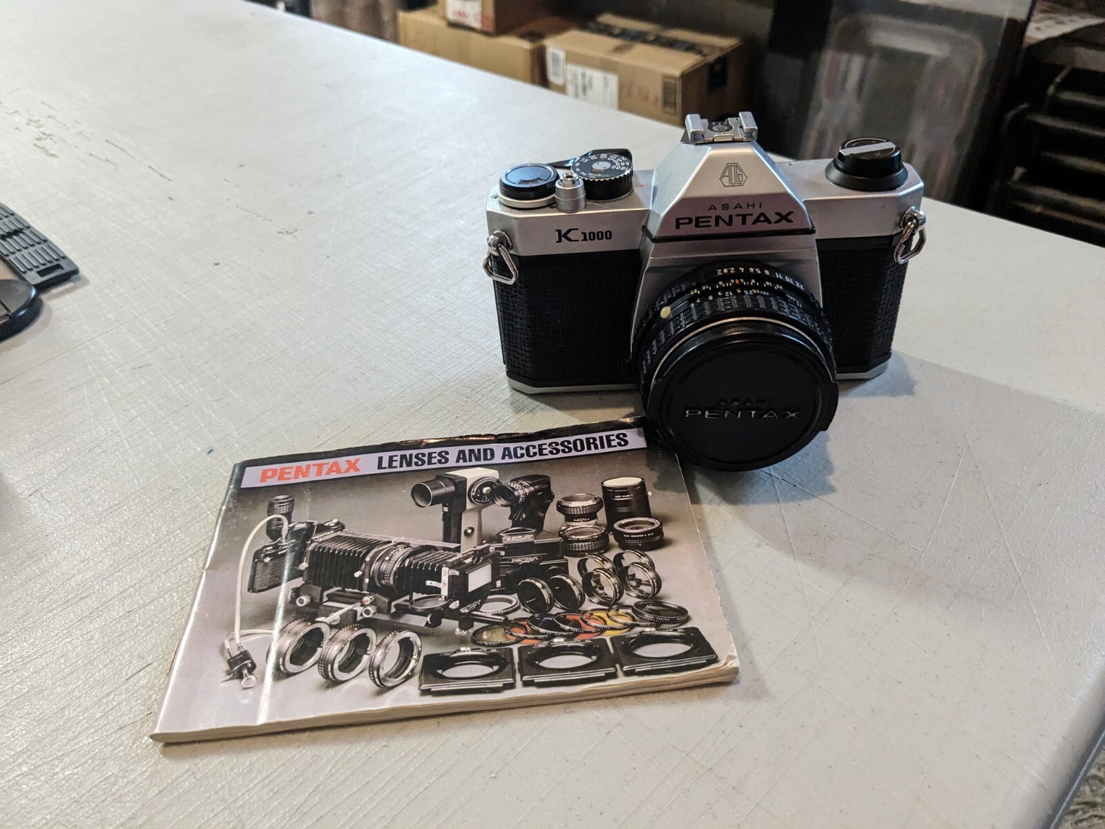 Pentax Asahi K1000 35mm SLR Film Camera SMC PentaxM 12 50mm Lens