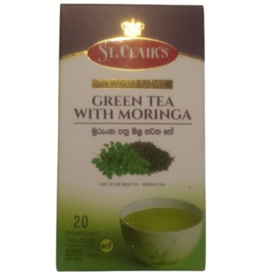 St.Clair s Herbal Green Leaf Tea with Moringa 20 nos Enveloped Tea Bag 40g
