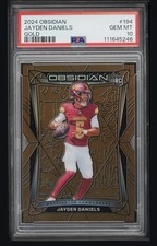 2024 Panini Obsidian Gold Jayden Daniels ROOKIE 10/10 #194 PSA 10 GEM MINT