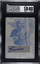 2021 Leaf Pro Set Metal Yolbert Sanchez SGC 8 w/10 Auto Black Printing Plate 1/1