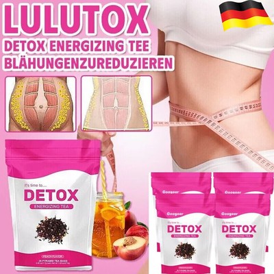 5x Lulutox Tee Gewichtsverlust,hilft Blähungen zureduzieren,Detox Energizing Tee