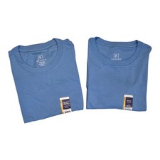 NWT Lot Of 2 George Short Sleeve Moisture Wicking Crew Neck Tshirts Men L Blue