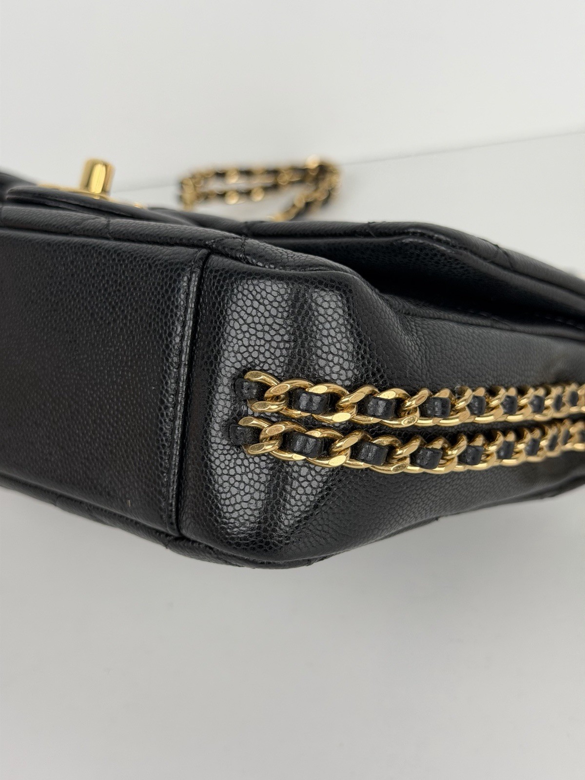 Chanel CC You Flap Bag in Black Caviar Leather B1 thumbnail 5