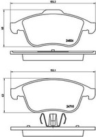 Bremsbelagsatz, Scheibenbremse P 68 047 Brembo FüR Renault