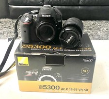 Nikon D5300 DSLR Camera with 18-55mm Kit Lens, Box, CD + Manuals Excellent