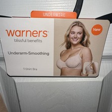 NWT Warner  s Blissful Benefits Underarm-Smoothing Underwire T-shirt Bra Size 38C