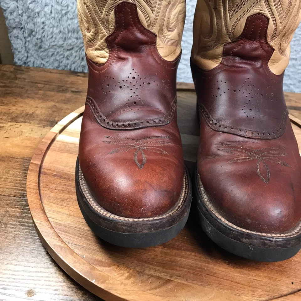 Botas occidentales Tony Lama Stockman para hombre 7D Sunset Renegade con silla de montar Vamp CS458 Foto 4 de 4