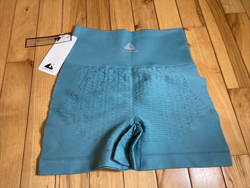 Naqiyayabei Aqua Damen High Waist Workout Yoga Shorts 40-75 kg Gr. S/M Nylon - Bild 3 von 8