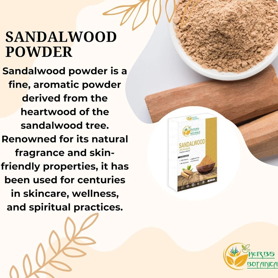 Chandan Sandalwood Powder Natural 2 Oz for Skin, Face Pack, Face Mask, Worship T - Image 2 of 4