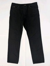 Lee Jeans Size 38x32 Vintage Black Denim Union Made In USA Paper Tag Stiff Dark