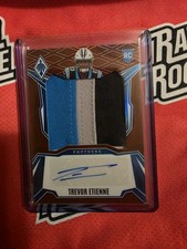 2025 Phoenix Red  Trevor Etienne  Rookie Patch Auto  Panthers /99 3 Color Patch