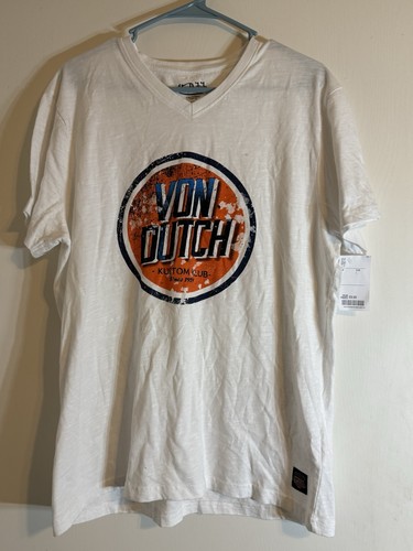Von Dutch Kustom Klub V-Ausschnitt Größe Large Neu mit Etikett