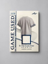 2025 Leaf Game Used AARON JUDGE /50 Jersey Memo In The Game Used Sports Yankees