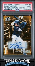 2025 Bowman Draft Chrome Travis Bazzana Achromatic Auto Gold #22/50 PSA 9 AB324