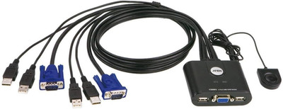 CS22U 2-Port USB KVM Switch Remote Port SELECTOR, 0.9M Cables