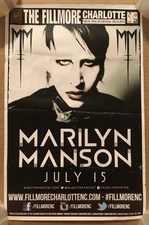 MARILYN MANSON Vintage 2013 PROMO Concert TOUR POSTER of Born CD Charlotte 11x17