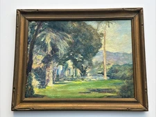 ANTIQUE CALIFORNIA LANDSCAPE PAINTING MABEL CROFT FAMOUS LISTED SANTA BARBARA