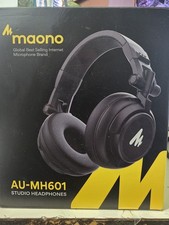 Maono AU-MH601 Black Studio Headphones Over-Ear Wired Professional Audio Monitor