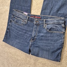 Lucky Brand 410 Athletic Straight Jeans Mens 36/34 Blue Denim 5 Pocket Work New