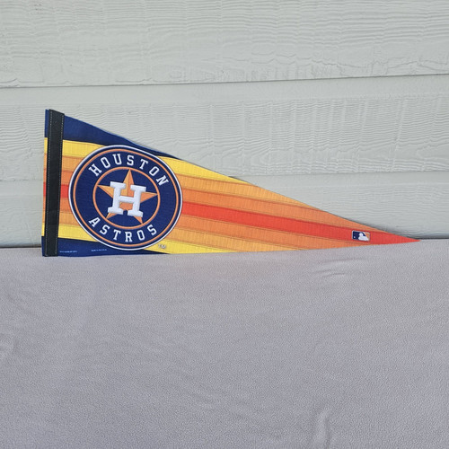 Houston Astros MLB Logo Pennant Blue Baseball Horizontal Wincraft 2013 Felt - Picture 1 of 7