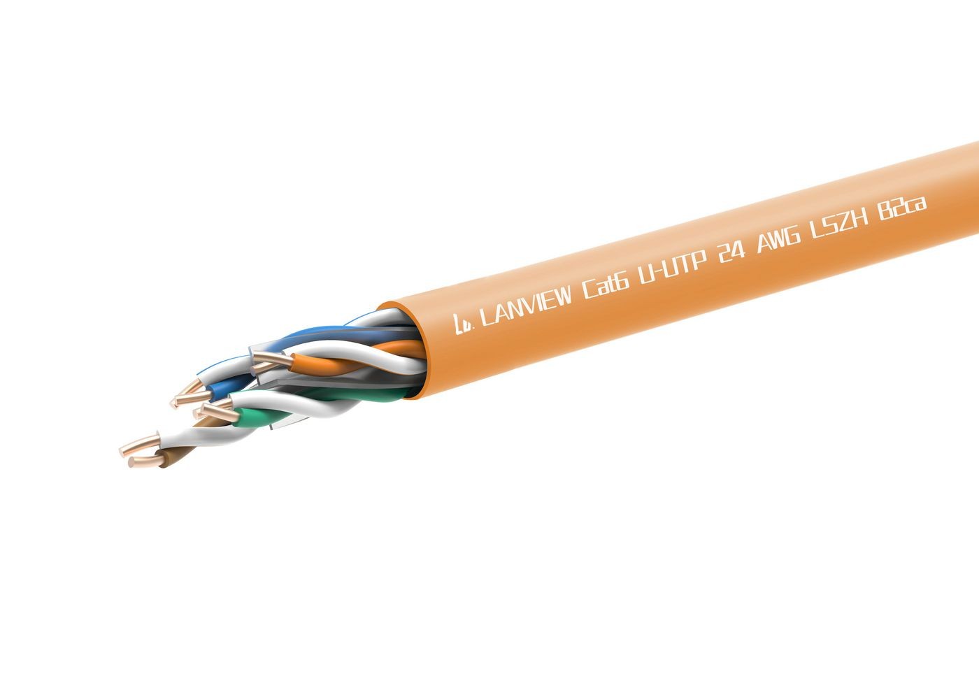 Lanview Orange Lvn122156 Networking Cable 305 M Cat6 U/Utp (Utp) Round - Image 2