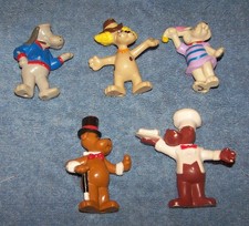 Lot of 5 Tonka 1980s Pound Puppies PVC Figures-Barkville Top Hat, Bowler Hat