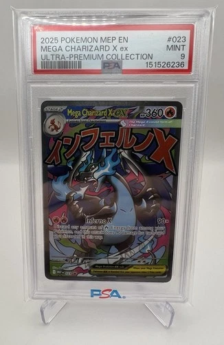 2025 POKEMON MEP ULTRA-PREMIUM COLLECTION MEGA CHARIZARD X EX PSA 9